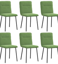 Esszimmerstühle 6 Stk. Hellgrün Samt