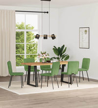 Esszimmerstühle 6 Stk. Hellgrün Samt