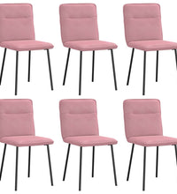 Esszimmerstühle 6 Stk. Rosa Samt