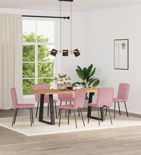 Esszimmerstühle 6 Stk. Rosa Samt