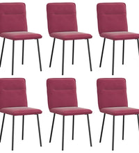 Esszimmerstühle 6 Stk. Weinrot Samt