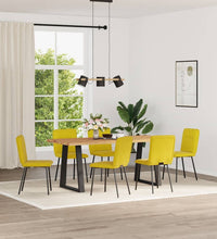 Esszimmerstühle 6 Stk. Gelb Samt