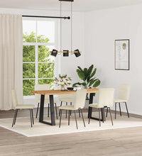 Esszimmerstühle 6 Stk. Creme Samt