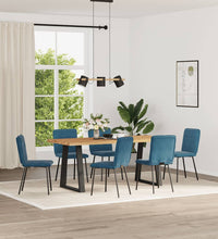 Esszimmerstühle 6 Stk. Blau Samt