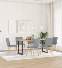 Esszimmerstühle 6 Stk. Hellgrau Stoff