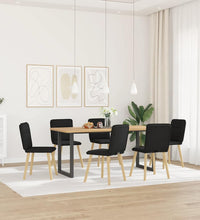 Esszimmerstühle 6 Stk. Schwarz Stoff