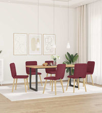 Esszimmerstühle 6 Stk. Weinrot Stoff