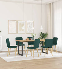 Esszimmerstühle 6 Stk. Dunkelgrün Stoff