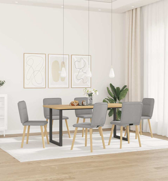 Esszimmerstühle 6 Stk. Wolkengrau Stoff