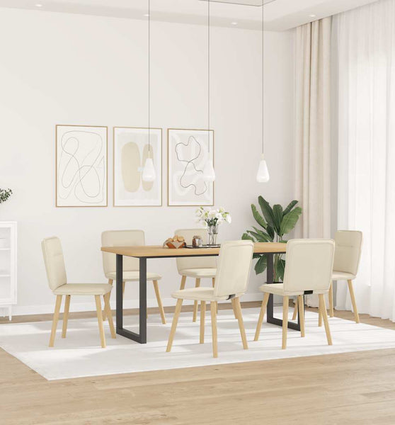 Esszimmerstühle 6 Stk. Leinenbezug