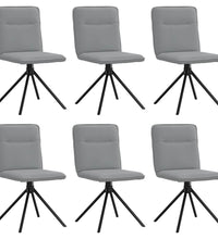 Esszimmerstühle 6 Stk. Hellgrau Stoff