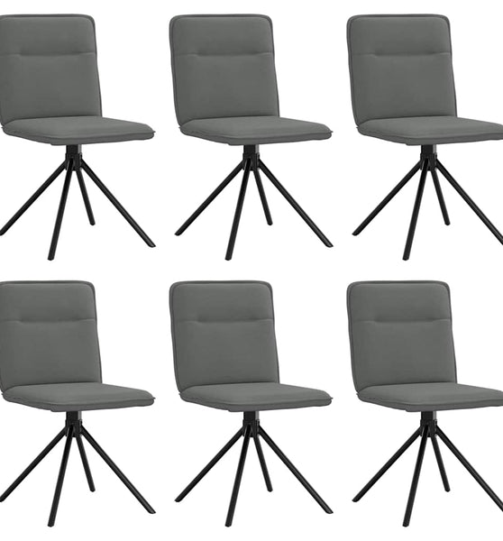 Esszimmerstühle 6 Stk. Dunkelgrau Stoff