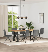 Esszimmerstühle 6 Stk. Dunkelgrau Stoff