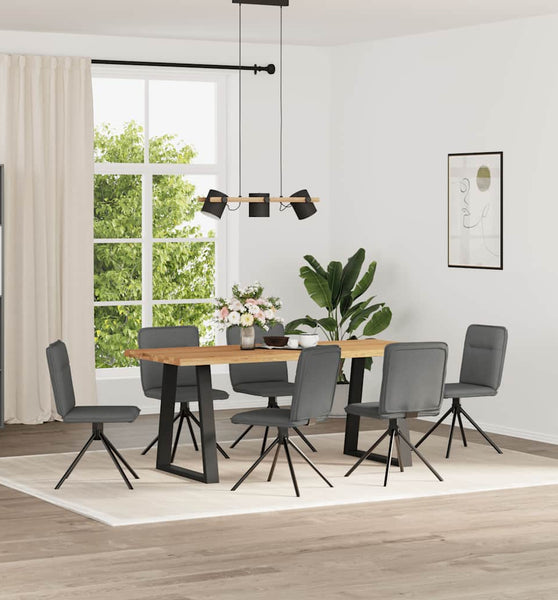 Esszimmerstühle 6 Stk. Dunkelgrau Stoff