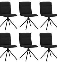 Esszimmerstühle 6 Stk. Schwarz Stoff