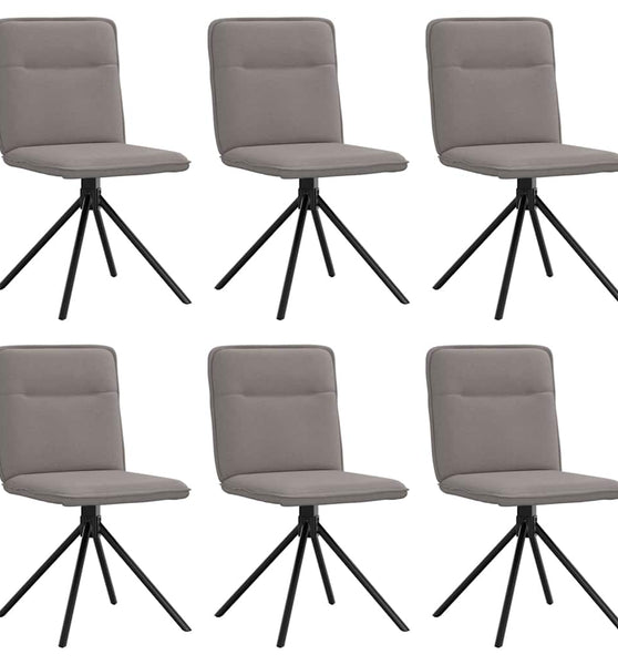 Esszimmerstühle 6 Stk. Taupe Stoff