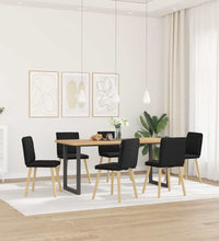 Esszimmerstühle 6 Stk. Schwarz Stoff