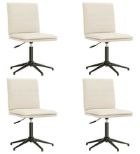 Esszimmerstühle 4 Stk. Creme Samt