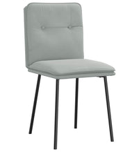 Esszimmerstühle 6 Stk. Hellgrau Samt