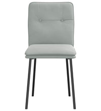 Esszimmerstühle 6 Stk. Hellgrau Samt