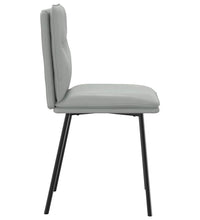 Esszimmerstühle 6 Stk. Hellgrau Samt