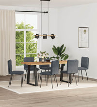 Esszimmerstühle 6 Stk. Dunkelgrau Samt