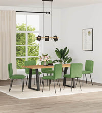 Esszimmerstühle 6 Stk. Hellgrün Samt