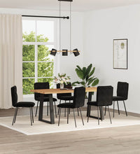 Esszimmerstühle 6 Stk. Schwarz Samt