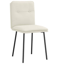 Esszimmerstühle 6 Stk. Creme Samt