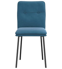 Esszimmerstühle 6 Stk. Blau Samt