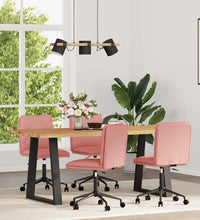 Esszimmerstühle 4 Stk. Rosa Kunstleder