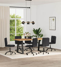 Esszimmerstühle 6 Stk. Schwarz Kunstleder