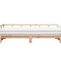 Tagesbett Ausziehbar mit Matratzen 80x200 cm Massivholz Kiefer
