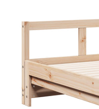 Tagesbett Ausziehbar mit Matratzen 80x200 cm Massivholz Kiefer