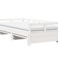 Tagesbett Ausziehbar mit Matratzen 80x200 cm Massivholz Kiefer