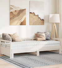 Tagesbett Ausziehbar mit Matratzen 80x200 cm Massivholz Kiefer