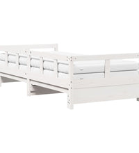 Tagesbett Ausziehbar mit Matratzen 80x200 cm Massivholz Kiefer