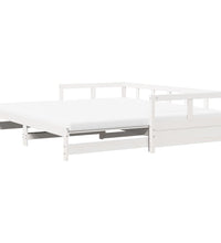 Tagesbett Ausziehbar mit Matratzen 80x200 cm Massivholz Kiefer