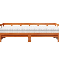 Tagesbett Ausziehbar mit Matratzen 80x200 cm Massivholz Kiefer