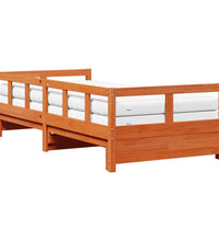 Tagesbett Ausziehbar mit Matratzen 80x200 cm Massivholz Kiefer