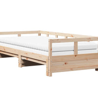 Tagesbett Ausziehbar mit Matratzen 90x200 cm Massivholz Kiefer