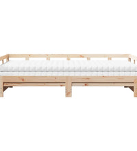 Tagesbett Ausziehbar mit Matratzen 90x200 cm Massivholz Kiefer