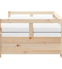 Tagesbett Ausziehbar mit Matratzen 90x200 cm Massivholz Kiefer