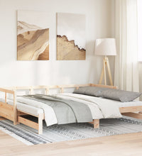 Tagesbett Ausziehbar mit Matratzen 90x200 cm Massivholz Kiefer