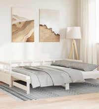 Tagesbett Ausziehbar mit Matratzen 90x200 cm Massivholz Kiefer