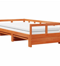 Tagesbett Ausziehbar mit Matratzen 90x200 cm Massivholz Kiefer