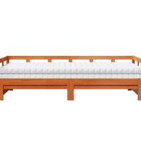 Tagesbett Ausziehbar mit Matratzen 90x200 cm Massivholz Kiefer