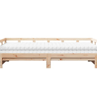 Tagesbett Ausziehbar mit Matratzen 90x190 cm Massivholz Kiefer