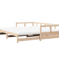 Tagesbett Ausziehbar mit Matratzen 90x190 cm Massivholz Kiefer