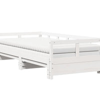 Tagesbett Ausziehbar mit Matratzen 90x190 cm Massivholz Kiefer